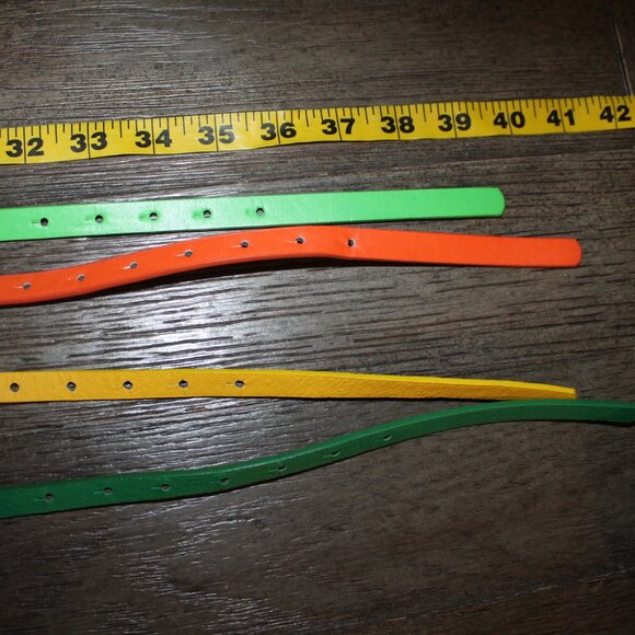 womens dress belts faux leather w/bow lot of 4 - Picture 3 of 4